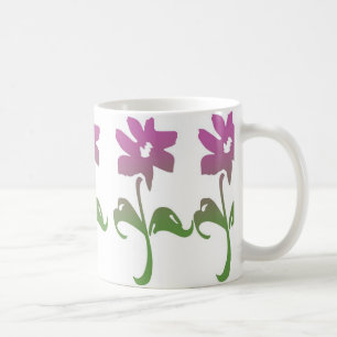 Pink and Green Flower Mug