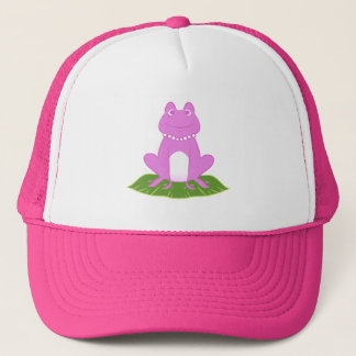 Pink and Green Frog Women's Trucker Hat