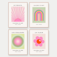 Pink And Green Gallery Wall Boho Trendy Gallery