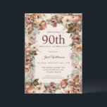 Pink and Green Garden Floral Arch 90th Birthday Invitation<br><div class="desc">Pink and Green Watercolor Garden Floral Arch 90th Birthday Invitation 
This elegant 90th birthday party invitation is perfect for your special event! This design features beautiful pink watercolor flowers. The custom typography is trendy and elegant!</div>