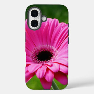 Pink and Green Gerbera Daisy iPhone 16 Case