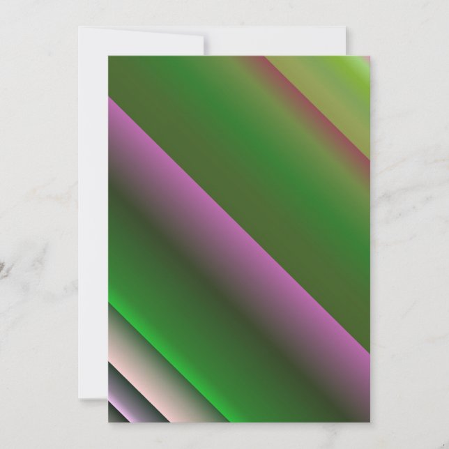 Pink And Green Gradient Fun Invitation (Front)