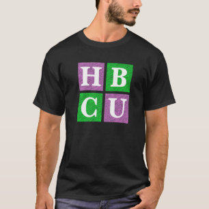 Pink and Green HBCU Block Letters   T-Shirt