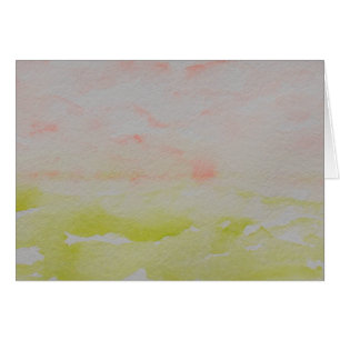 Pink And Green Impressionist Watercolor Landscape