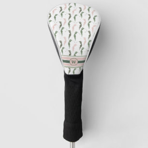 Pink and Green Lady Golfer  Golf Head Cover