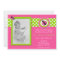 Pink and Green Ladybug Girls Birthday Invitation