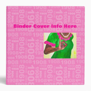 Pink and Green Large Binder