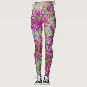Pink and Green Leggings