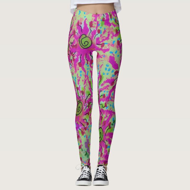 Pink and Green Leggings (Front)