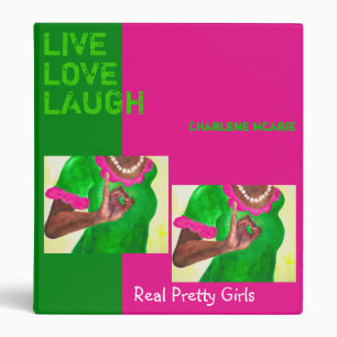 Pink and Green LOVE Binder