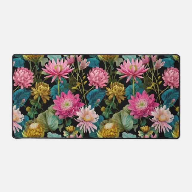 Pink and Green Lush Tropical Pattern Botanical (Recto)