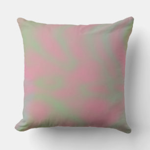 pink and green Marble abstract Throw Pillow