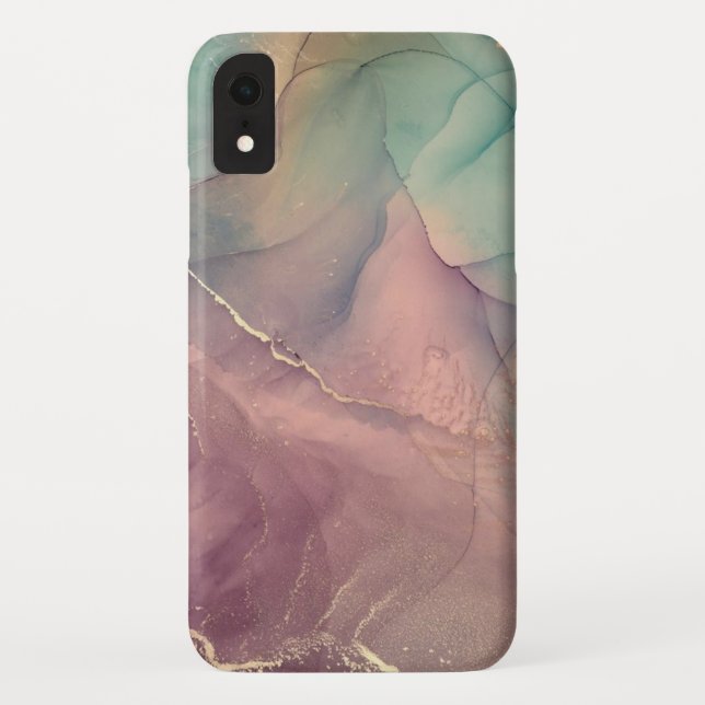 Pink and green   Marble     Case-Mate iPhone Case (Back)