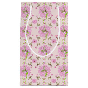 Pink and Green Nostalgic Floral Gift Bag