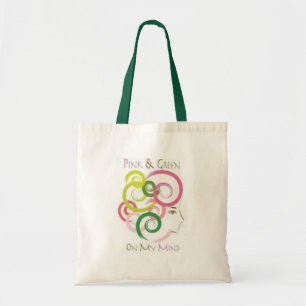 Pink and Green on My Mind Tote Bag
