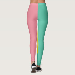 Pink and Green Oval Leggings