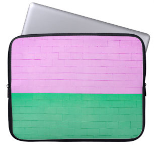 PINK AND GREEN PAINTED WALL LAPTOP SLEEVE