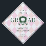 Pink and Green Personalized Modern Golf Graduation Cap Topper<br><div class="desc">Pink and Green Personalized Modern Golf Graduation Cap Topper.

Make it yours with easy customization. Need a custom order? Just send us a message,  we’re here to help. Kindly note that response times may vary slightly due to the time difference.</div>