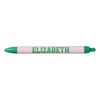 Pink and Green Personalized Varsity Pen