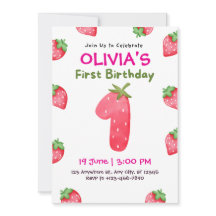 Pink And Green Playful First Birthday 