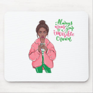 Pink and Green Queen Mouse Pad