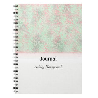 Pink and Green Spatter Abstract Journal