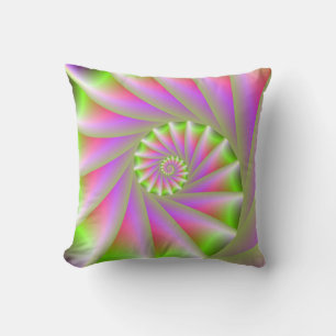 Pink and Green Spiral Pillows