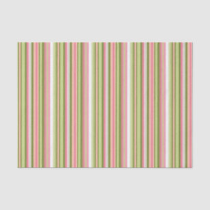 Pink and Green Stripe Tissue Paper