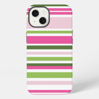 Pink and Green Stripe Tough Case-Mate iPhone Case