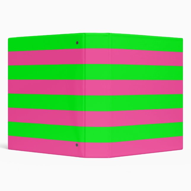 Pink and Green Stripes Design Binder (Background)