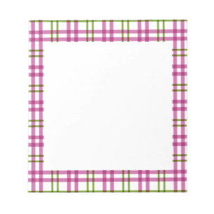 Pink and Green Tartan Notepad