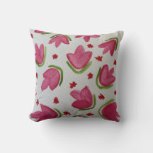 Pink and Green throw cushion