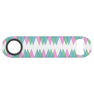 Pink and green triangles bar key