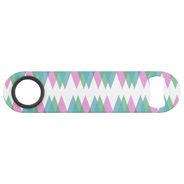 Pink and green triangles bar key (Front (Horizontal))