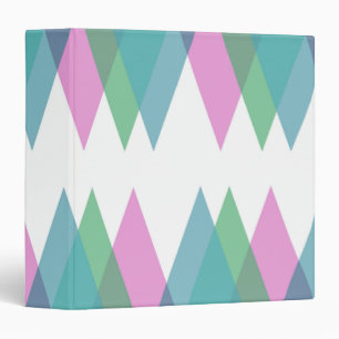 Pink and green triangles binder
