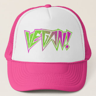 Pink and Green Vegan Trucker Hat