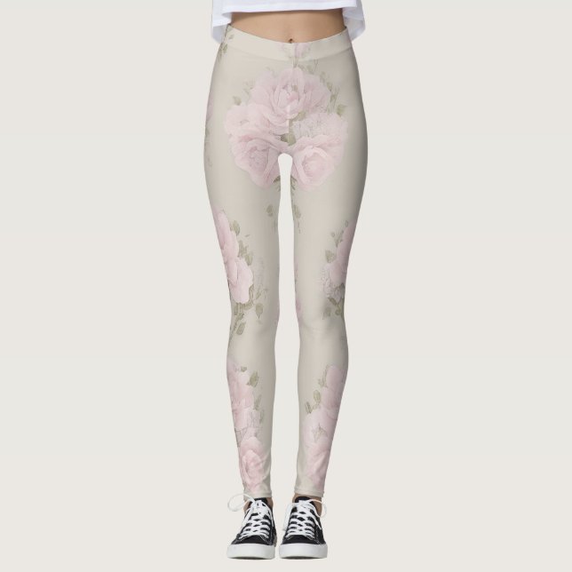 Pink and Green Water Leggings (Front)