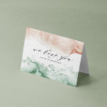 Pink And Green Watercolor Wash Happy Mother's Day Card<br><div class="desc">Watercolor wash in beautiful colours of your choice paired with an elegant script and all your information in a serif font ready for easy customization. Check out our store for more matching items from this collection.</div>