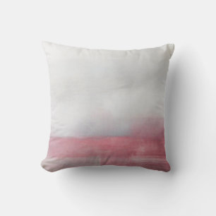Pink and Grey Abstract Art Painting. Modern artpai Throw Pillow