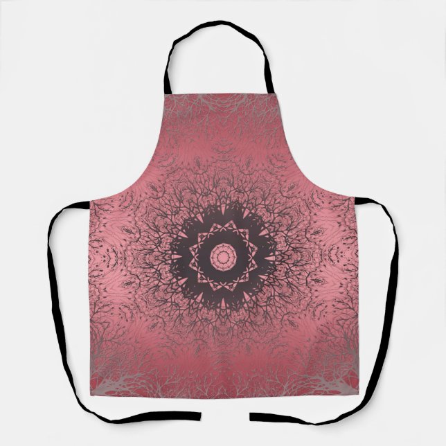 pink and grey  apron (Front)