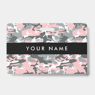 Pink and Grey Camo, Camouflage, Military, Army Badge
