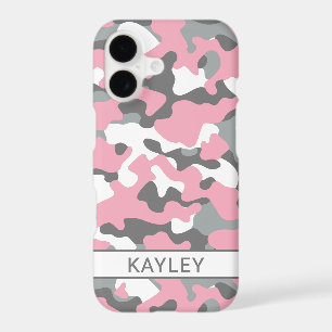 Pink and Grey Camouflage Personalized