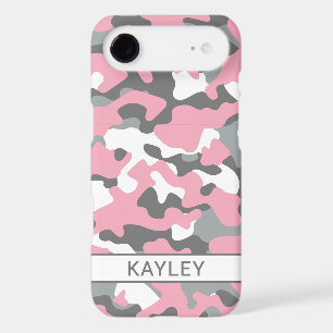 Pink and Grey Camouflage Personalized