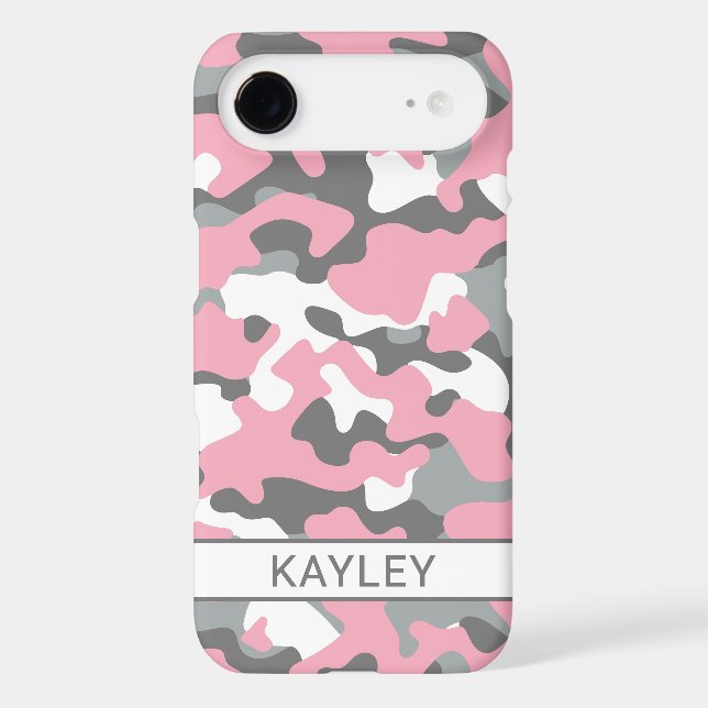 Pink and Grey Camouflage Personalized (Back)