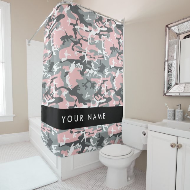 Pink and Grey Camouflage Your name Personalize (In Situ)