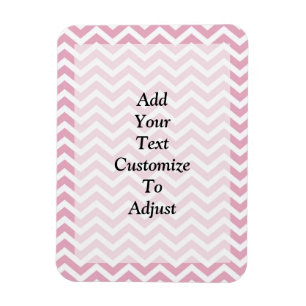 Pink and grey chevron magnet