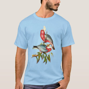 Pink and Grey Galah Australian Bird Illustration T-Shirt