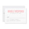 Pink and Grey Modern Typography Wedding RSVP Card