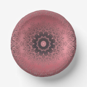 pink and grey paper plate