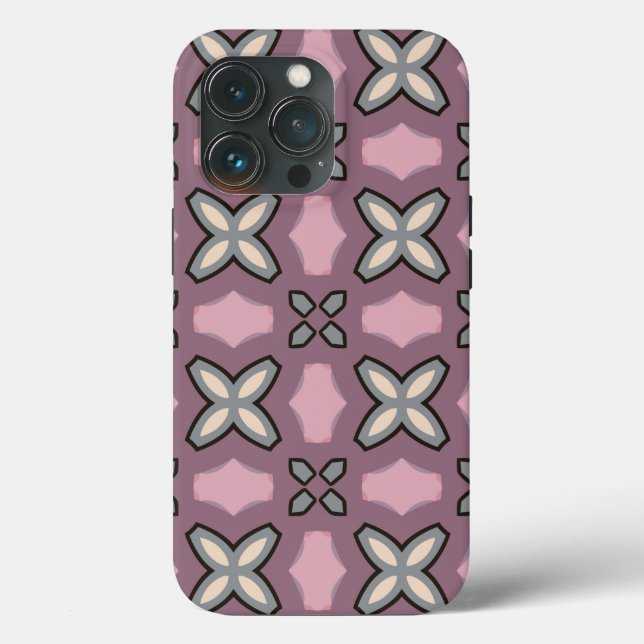 Pink and Grey Pattern Design  Case-Mate iPhone Case (Back)